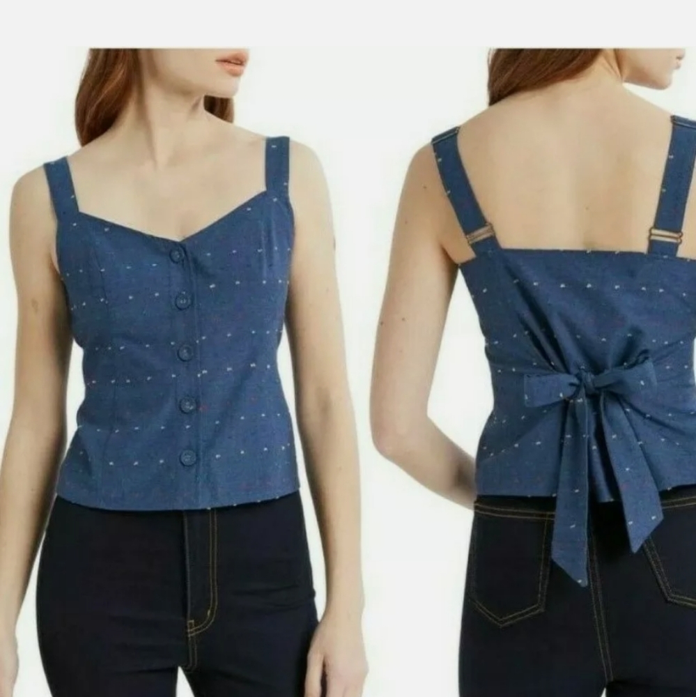 Modcloth Blue Blouse with Elegant Design